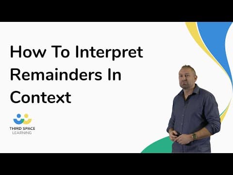 How To Interpret Remainders In Context