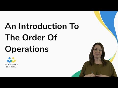 An Introduction To The Order Of Operations