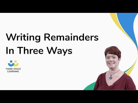 Writing Remainders In Three Ways