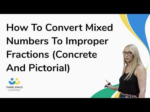 How To Convert Mixed Numbers To Improper Fractions (Concrete And Pictorial)
