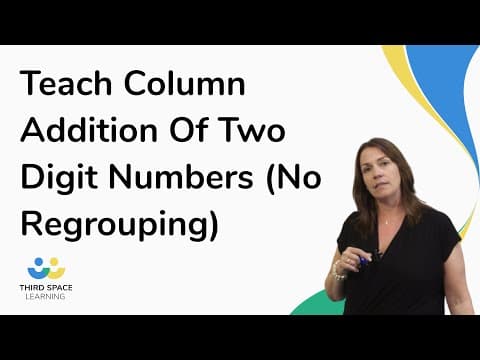 Teach Column Addition Of Two Digit Numbers (No Regrouping)